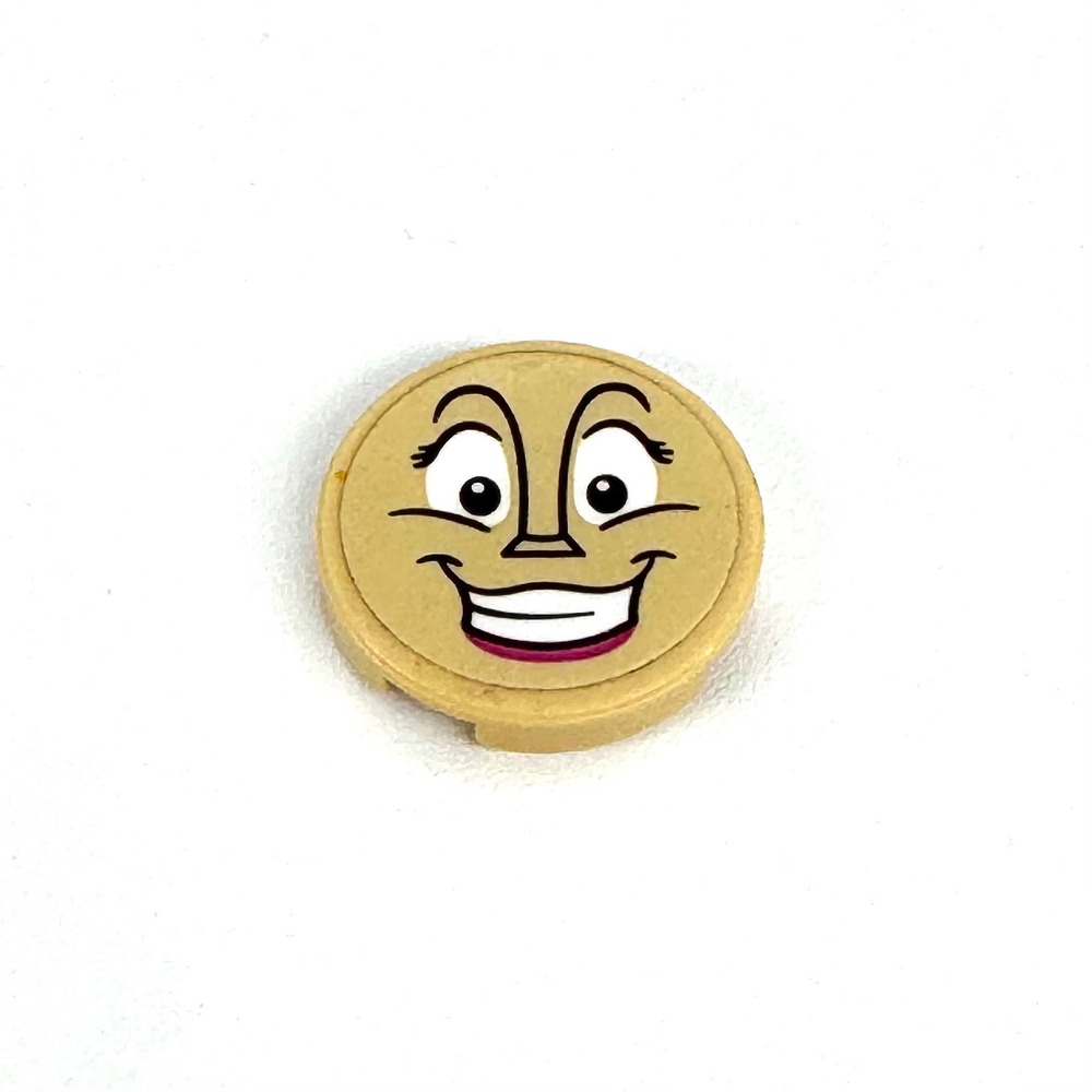 LEGO Wardrobe Face Tile 2x2 Round Tan Beauty and the Beast 41067 Disney